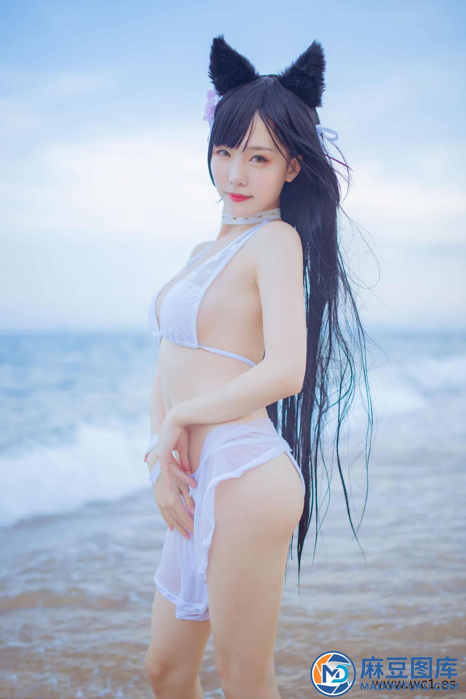 抖娘·利世×不呆猫《獒犬海边泳装》 - 第 4 张