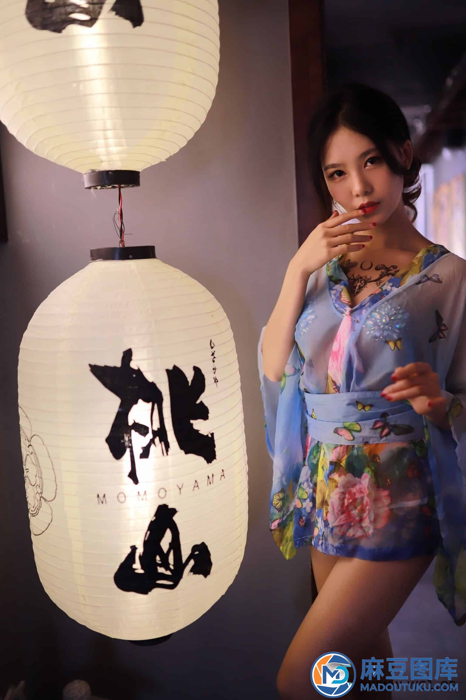 抖娘·利世《水蓝和服》 - 第 8 张